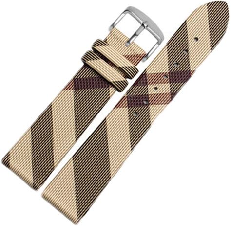 burberry mens watch white face brown leather band|replacement burberry watch band.